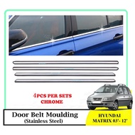 🔥Window Chrome Lining Door Belt Moulding🔥 4PCS/SET Hyundai Matrix 2003'-2012'