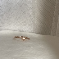 Open Ring Plated 14K Gold Optional Matching Zircon Octagonal Star