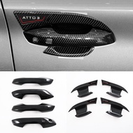 BYD ATTO 3 Carbon Fiber Pattern Car Door Handle Bowl Cover Trim,Atto3 Outer Door Handle Trim