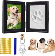 Aprllolg Pet Paw Print Keepsake Kit,Dog Memorial Photo Frame Dog Memorial Gifts for Paw Print Frame 