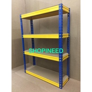BOLTLESS RACK (BLUE & YELLOW) 1500Hx900Lx300D / 5'H x 3'L x 1'D / RAK BESI/ STORAGE RACK