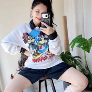 U.S.A. sweatshirt 米奇米妮迪士尼系列 寬鬆大尺寸古著大學T衛衣