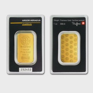 cod 24K Gold Plated Switzerland 1 Ounce Argor-Heraeus Gold Bullion Gold Bar Foreign Currency Gifts C