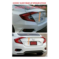 HONDA CIVIC FC 2016 YEAR UP REAR LIP SPOILER ATIVUS