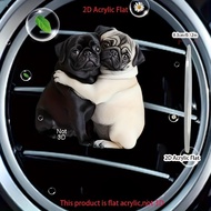 2d Cute Adorable Pug Acrylic Car Air Vent Fragrance Diffuser U6b9