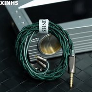 XINHS 2-core 6N green single crystal copper headphone cable upgrade cable IEM cable