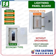 KOTEN Electrical Lightning Panel Board Safety Breaker Economy | Premium 4 6 8 10 12 14 16 Branches