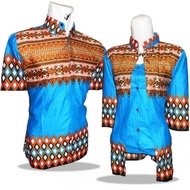 Batik Anjani Quality Blue Trumpet Couple B-0103