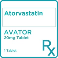 AVATOR Atorvastatin 20mg 1 Tablet [PRESCRIPTION REQUIRED]