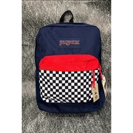 Js JANSPORT SPORT BAGS CHECKER NAVY ORIGINAL NAVY BACKPACK