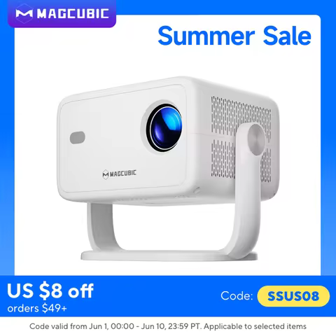 Magcubic 650ANSI L018 8K Projector Native 1080P Home Cinema Auto Focus Keystone Android 14 WiFi6 Por