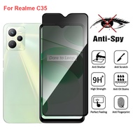 For Realme C35 Anti Spy Privacy Tempered Glass Screen Protector Compatible For Realme C35 Full Cover
