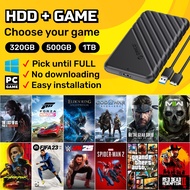 Harddisk + PC Game Installer (320GB/500GB/1TB) Request Your Games | Custom External HDD For Windows 
