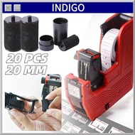MESIN 20PCS Black Ink Roller 20mm Price Label Machine Ink For Price Labeller MX-5500 Price Label Too