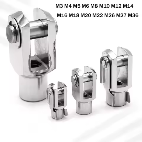 M4 M5 M6 M8 M10 M12 M15 M20 M27 M36 M42 Y Joint Female to Male Thread Pneumatic Cylinder Mounting Kn