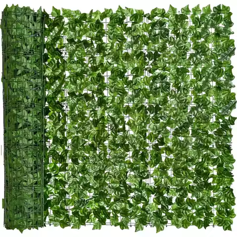 Artificial Ivy Privacy Fence Wall Screen Artificial Hedges Fence and Faux Ivy Vine Leaf Decoration f