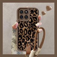 Silicone Soft Case Cartoon Phone Case Hand Strap Phone Anti-Drop Protective Case Suitable for Honor 