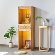 [Fast Delivery]Solid Wood Buddha Shrine Altar Clothes Closet with Light Home Living Room New Chinese Style Light Luxury and Simplicity Modern Land Buddha Worship Table Shrine