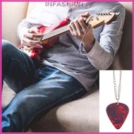 INF Guitar Pick Necklace Heart Ruby Pendant Eddie Munson Necklace Strange Horror Things Guitar Pick 