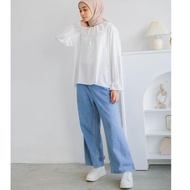 Mayoutfit F Blouse /Pleated Collar Blouse Z4U1