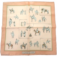 愛馬仕近全新口袋方巾，Carré 45，Petit Carré，Voyage au Niger，真絲顏色絲巾，0306 [二手] 愛馬仕
