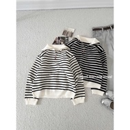 102917SH-Loose collar zip-up sweater-“HA.HI wear”collar zip-up sweater