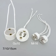 2/5/10pcs Ceramic GU10 MR16 MR11 GU5.3 G4 lamp holder socket base adapter extension Wire Connector S