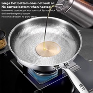 Kitchen titanium alloy frying pan frying pan induction cooker gas stove universal 26/28/30CM
