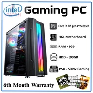 Gaming PC Desktop Core I7 i5 i3 / 16GB RAM / 256GB SSD / AMD RX 580 8GB /RTX 3050 6GB DDR6 / 19 MONI