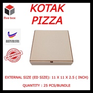 KOTAK PIZZA PIZZA BOX (11x 11x2.5 INCH 25pcs/bundle