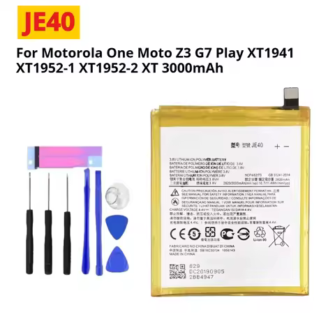 For Motorola One Moto Z3 G7 Play XT1941 XT1952-1 XT1952-2 XT JE40 3000mAh Mobile Phone Battery
