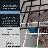 kanopi baja ringan Sliding atap solarflat