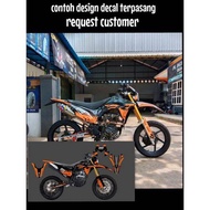 frame rangka bodyset body full Rolling sasis CRF 150L Sumo Supermoto paket hemat PNP MESIN : TIGER M