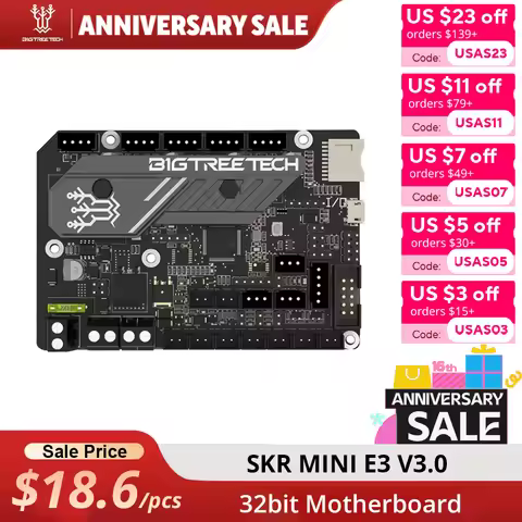 BIGTREETECH BTT SKR Mini E3 V3.0 Motherboard With TMC2209 UART VS SKR 2 3D Printer Mainboard for End