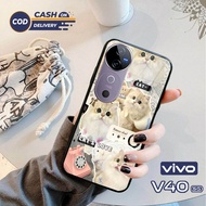 VIVO V40 & V40 PRO Glass Softcase - V40 & V40 PRO Mobile Phone Case [T122].
