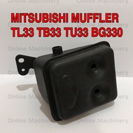 Mesin rumput muffler exhaust brush cutter TB33 TL33 TU33 BG330 Mitsubishi ogawa muffle