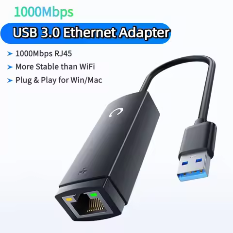USB C to Ethernet Adapter Gigabit RJ45 to USB 3.0 Type-C/Thunderbolt 3 Ethernet LAN Network Adapter 