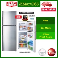 Sharp 2 Door Fridge (400L) SJ406MSS