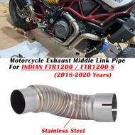 For INDIAN FTR1200 FTR1200S FTR 1200 S 2018 2019 2020 Motorcycle Exhaust Escape Middle Link Pipe Con