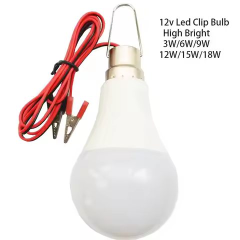 Led Bulb DC 12V 12V-85V 3W 5W 9W 12W 15W 18W With 1.2m Wire Led Lamp 6000K Light Lamp For Home Decor