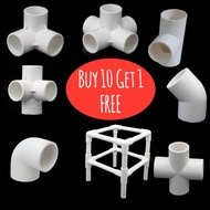 PVC Fitting Pipe Joint Connector Penyambung Paip DIY / CONDUIT / PVC Grey Pipe