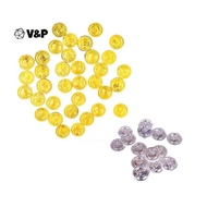 V&P 50pcs Pirate gold Coins fake gold Halloween Christmas decorations for home kids