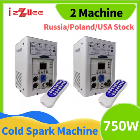2pcs 750W Cold Sparkler Machine or Flightcase Ti Powder Clear Firework Dmx Remote 750w Spark Fountai