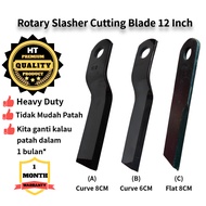 [HEAVY DUTY] Cutting Blade (Curve) 12 Inch for Tractor, Kubota L1501 2201 2402 2202 MF, ISEKI/ Mata 