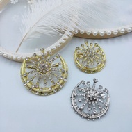 Kerongsang Dokoh Songkok Bulan Bintang Sabit Pin Pengantin Tanjak Melayu Muslimin Brooch For Nikah T