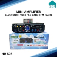 HETBERT Mini Amplifier Bluetooth Amplifier NSA 525 / FM Radio / USB / SD Card