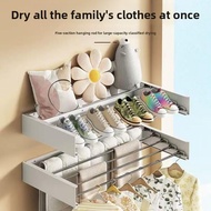 Hidden foldable drying rack clothes racktowel rack bathroom wall mounted balcony drying rack