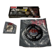 RK 428 LC135 V1-V8 RXZ Y125 LAGENDA110 Oring Chain + Sprocket (COMBO SET) 428H SRL RANTAI O-RING RK 
