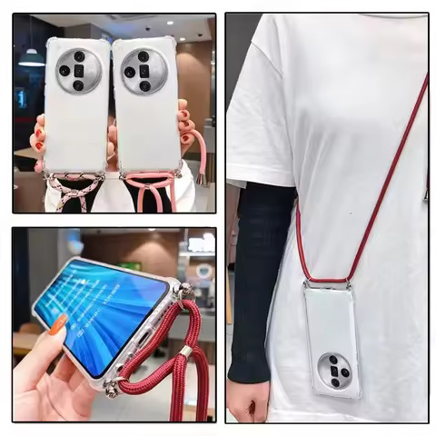 For OPPO Find X8 Pro Crossbody Necklace Strap Lanyard Cord Case For Find X7 Ultra X6 Pro X5 X3 Trans