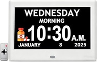 Pastigio 2025 NEW, Digital Clocks, 7'' Dementia Clock with Date and Time for Elderly, Auto-Dimming, 